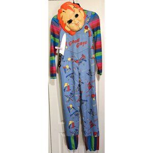 Chucky Kids Costume 10-12 Child's Play Good Guys Jumpsuit Mask Knife Halloween
